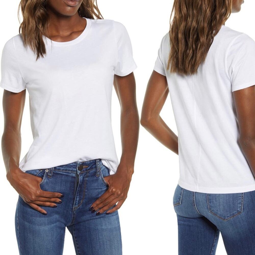NWT BP. Crewneck White T-Shirt XS Cotton Modal Essential Soft